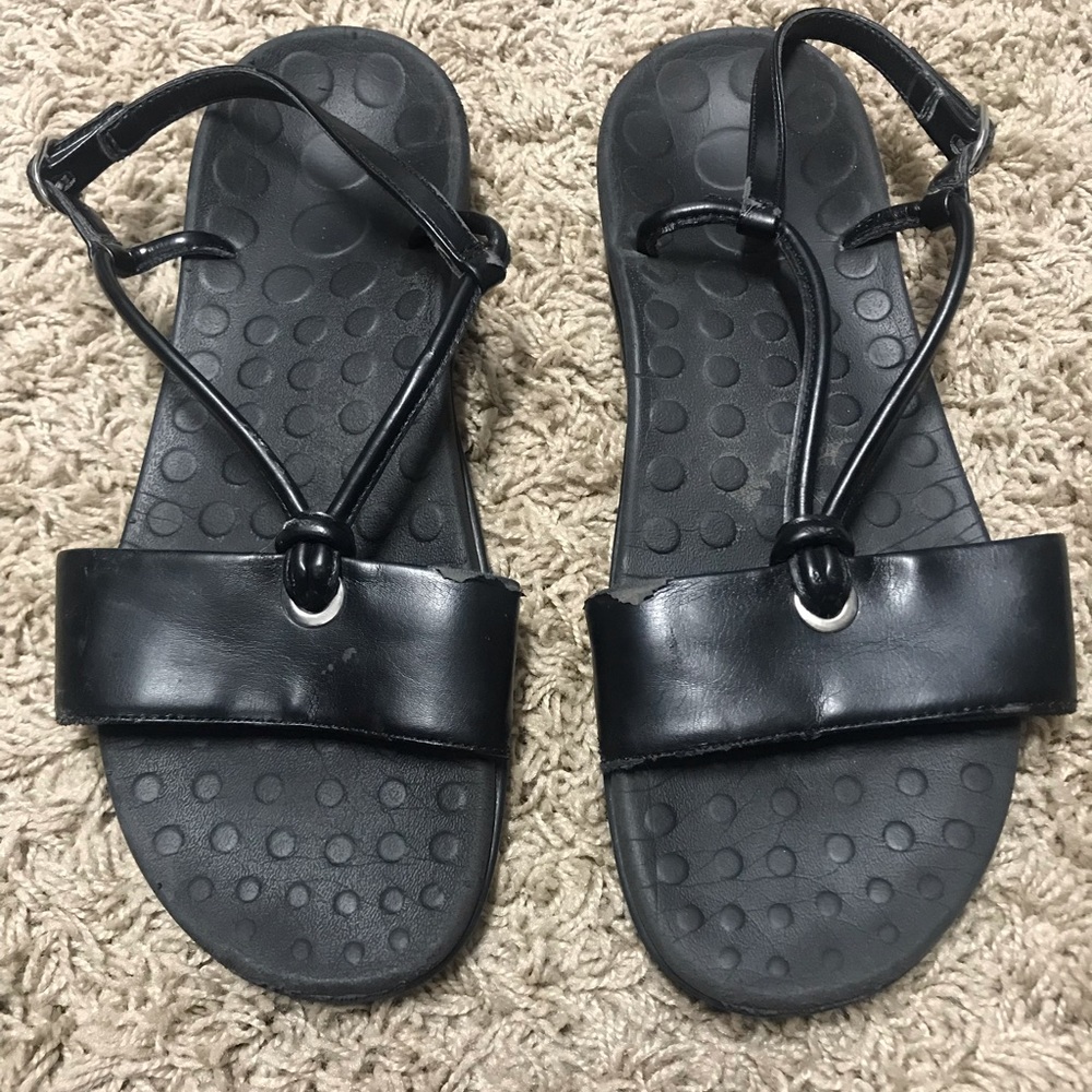 Black Orthaheel sandals